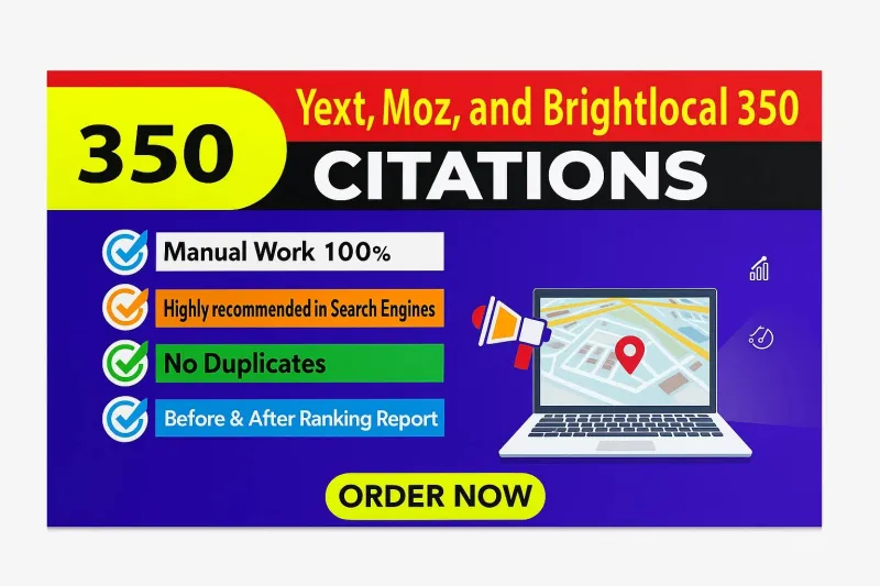top 350 local listing citations and directory submission for local seo off page