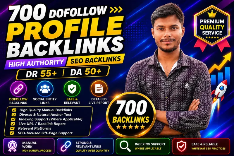 Profile backlinks Dofollow High Authority Website Growth Traffic