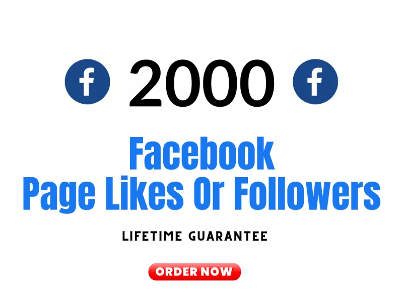 2000 Real Facebook Page Likes Or Followers. Lifetime Guarantee.