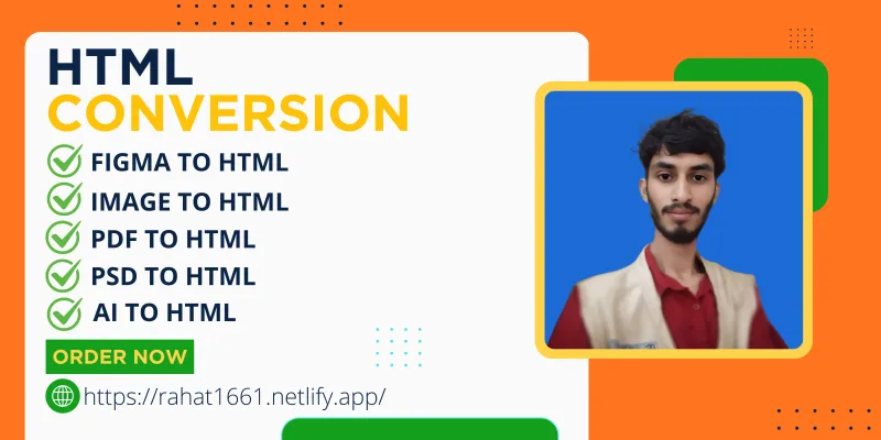 convert figma, Photoshop , Ai  to HTML CSS bootstrap responsive