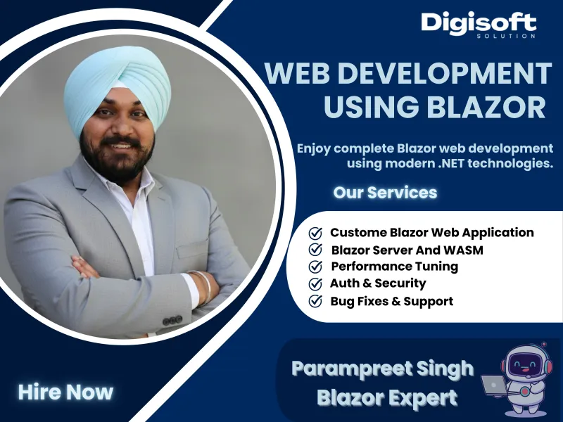 will develop blazor web applications using c sharp and dot net