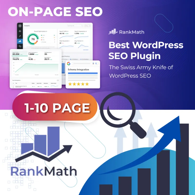 do Rank Math SEO optimization for your WordPress site (1-10 pages)
