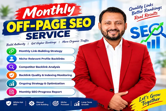 Monthly Off-page SEO Service to boost your Google Ranking