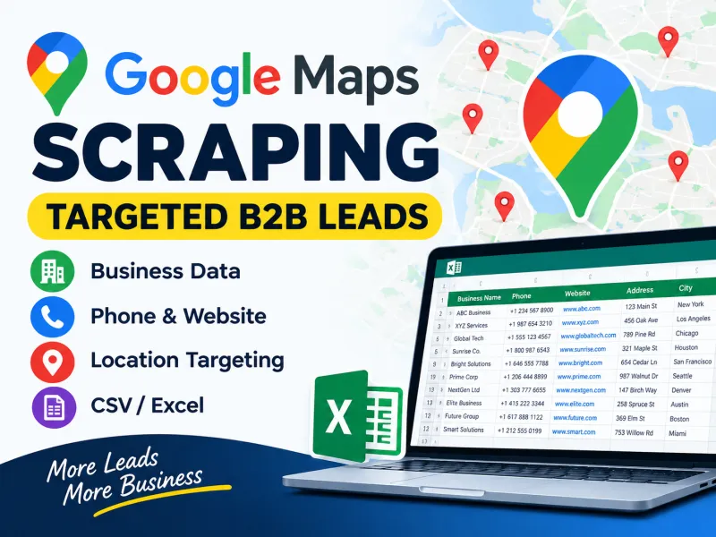 google map scraping for targeted b2b leads and business data