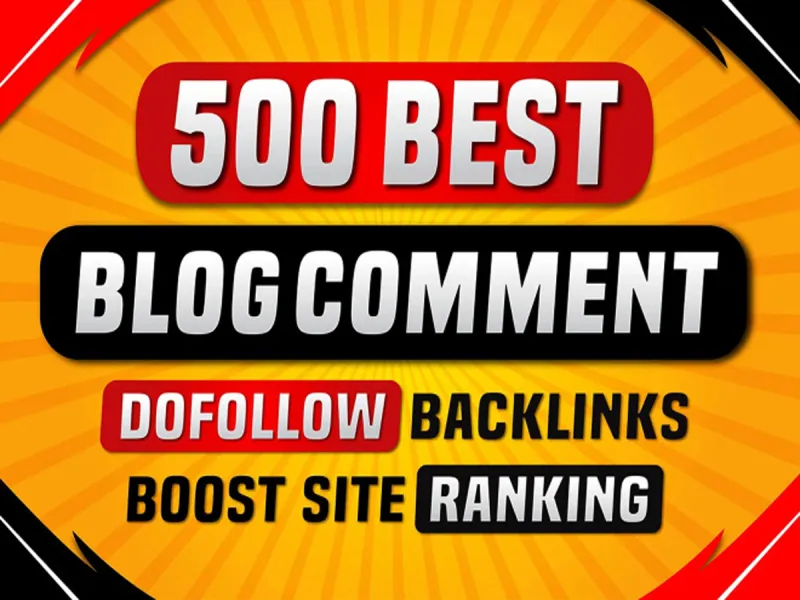 create 500 blog comments backlink dofollow high da pa