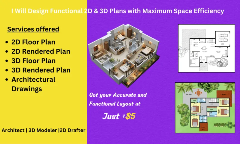 create functional 2d floor plans