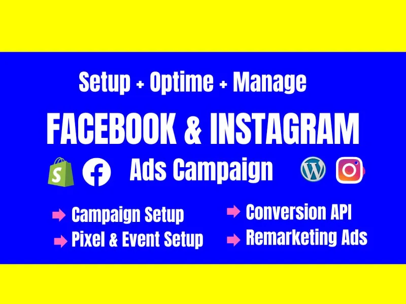 Setup facebook ads campaign, instagram ads and boost your sale