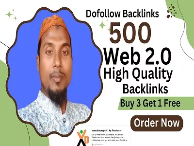 Provide 500 Manual Web 2.0 Blogs Submission High Quality With Contextual Backlinks Buy 3 Get 1 Free