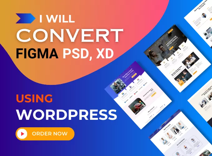  convert sketch, PSD, xd, figma to wordpress using elementor or elementor pro