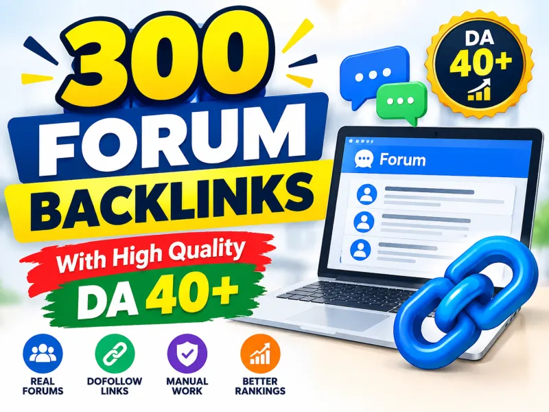 i will create 300 Forum Backlinks With High quality DA 40+