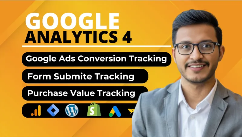setup google analytics 4, ga4 ecommerce tracking, ads conversion tracking by GTM