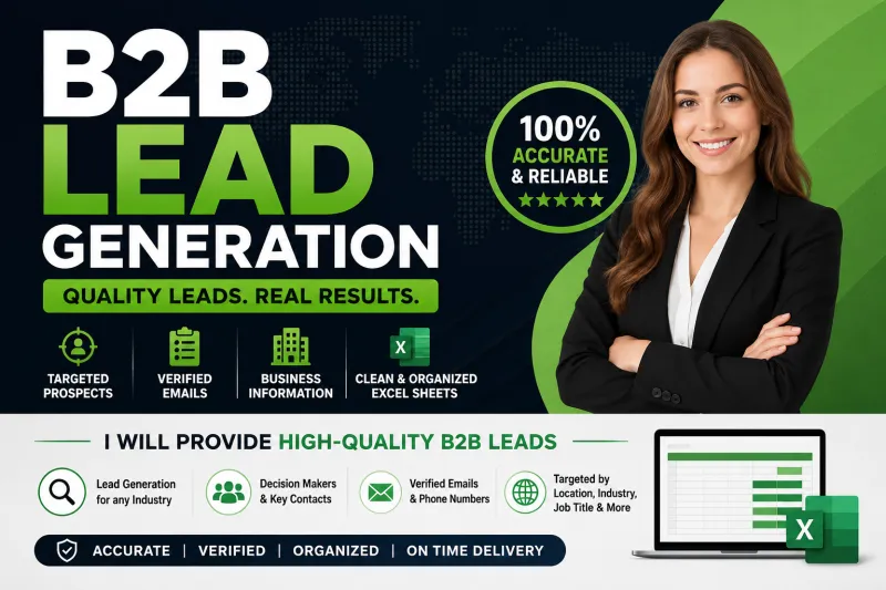 Targeted B2B leads and business contact lists.