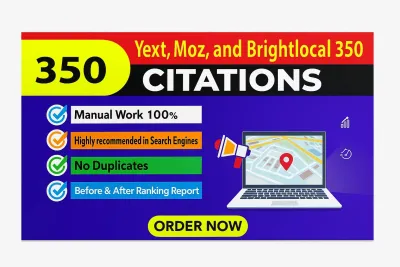 top 350 local listing citations and directory submission for local seo off page