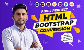 I will convert PSD xd figma to HTML tailwind CSS, bootstrap5 react.js as a front end developer