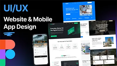 do website and mobile app UI UX design