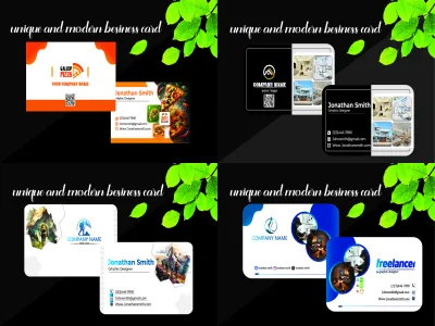 design unique and modern business cards for your brand