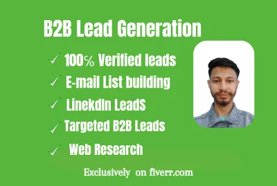 b2b lead generation linkedin,web research,and email lists