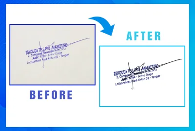 Seal, signature background removal. Facsimile