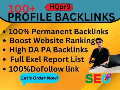 I will create 100+ high-quality manual profile backlinks for strong SEO growth