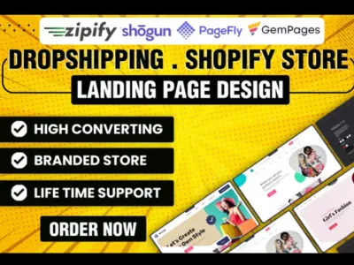 design shopify landing page or product page with pagefly, gempages, shogun