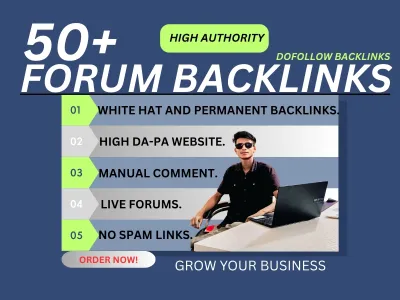 I will do 50+ manual forum posting backlinks for safe and natural SEO boost