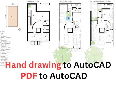 fix 3d model in rhino or sketchup, redraw floor plan, cad plan to 3d model
