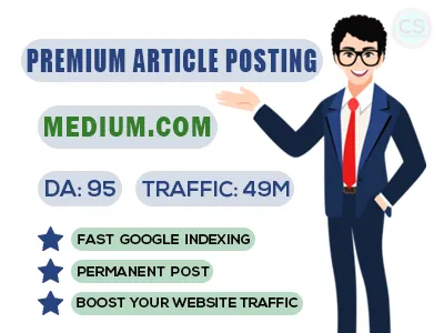 Publish 30 premium backlinks on Medium.com to boost your website traffic and ranking