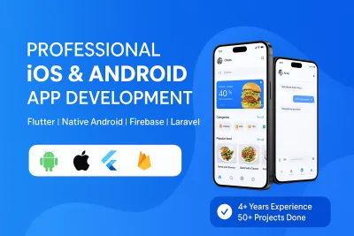 I will do mobile app development, ios app, android app creation, flutter app developer