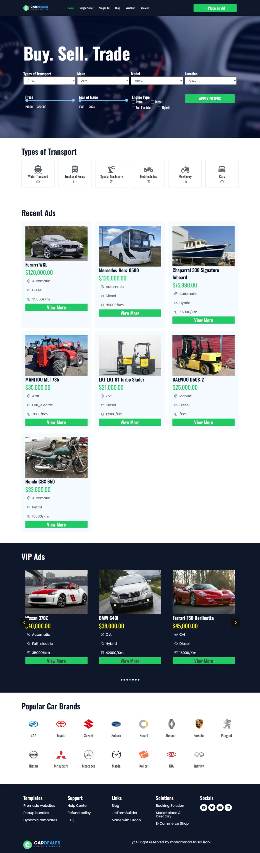 Car Rental Website (Booking)