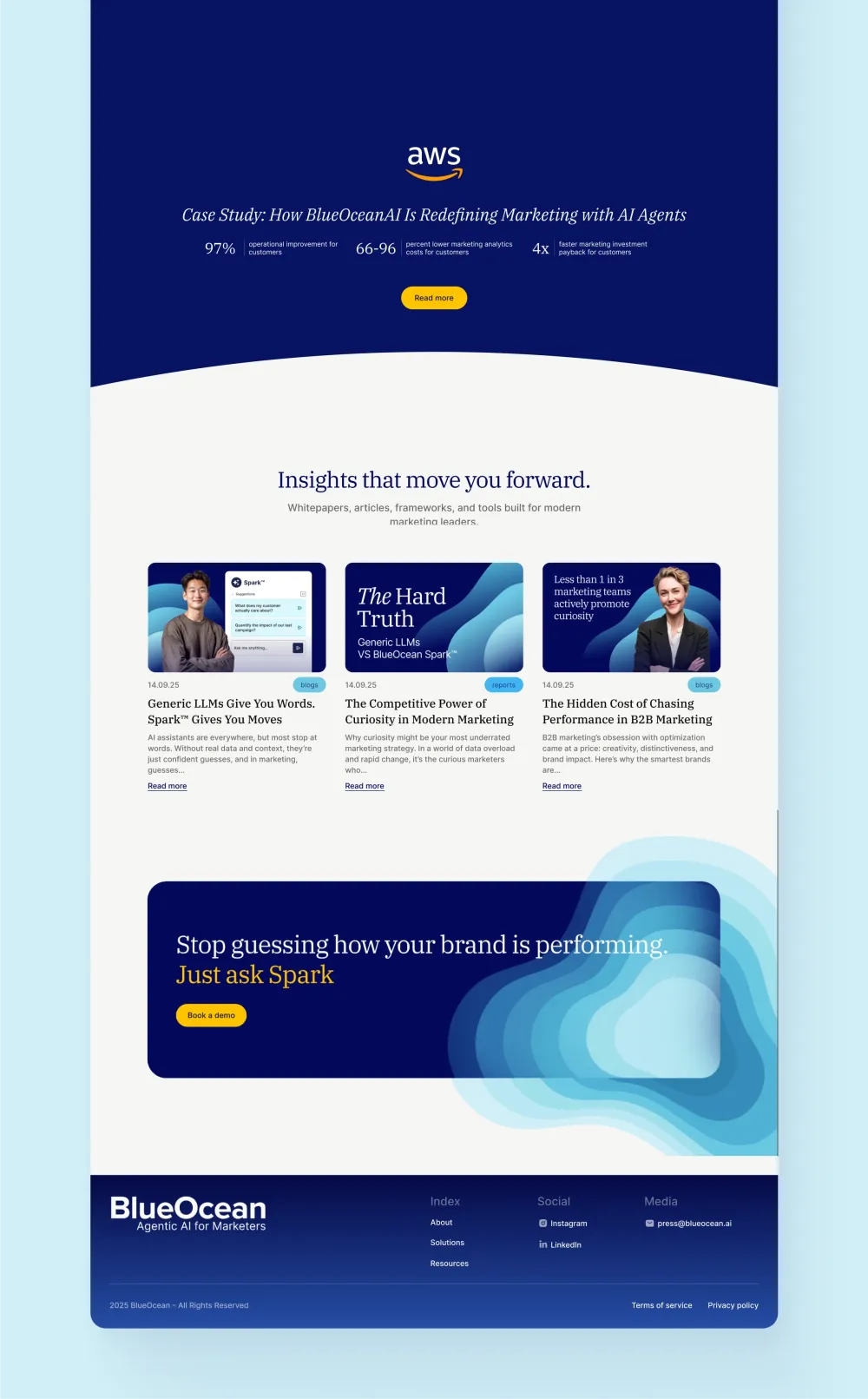 BlueOcean Website Built with Framer