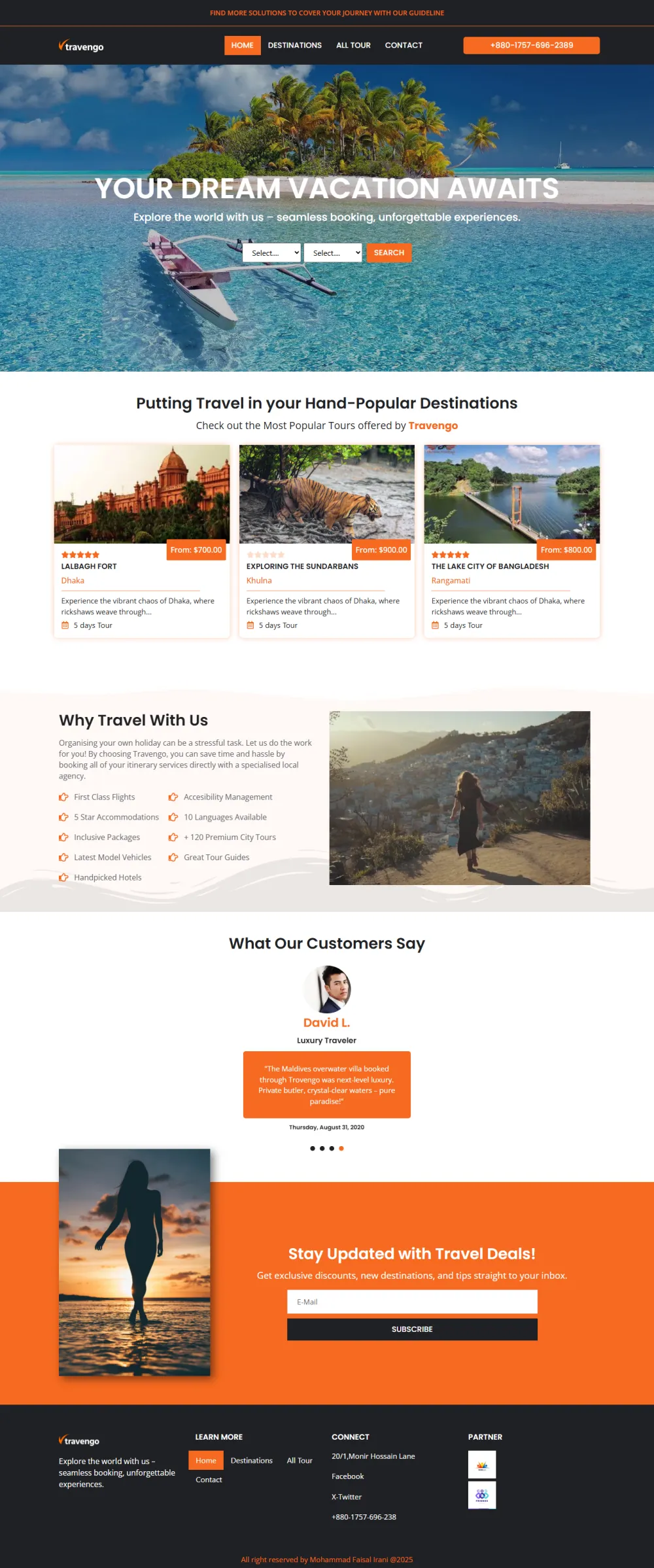 Travel Agency Website (Tourist)