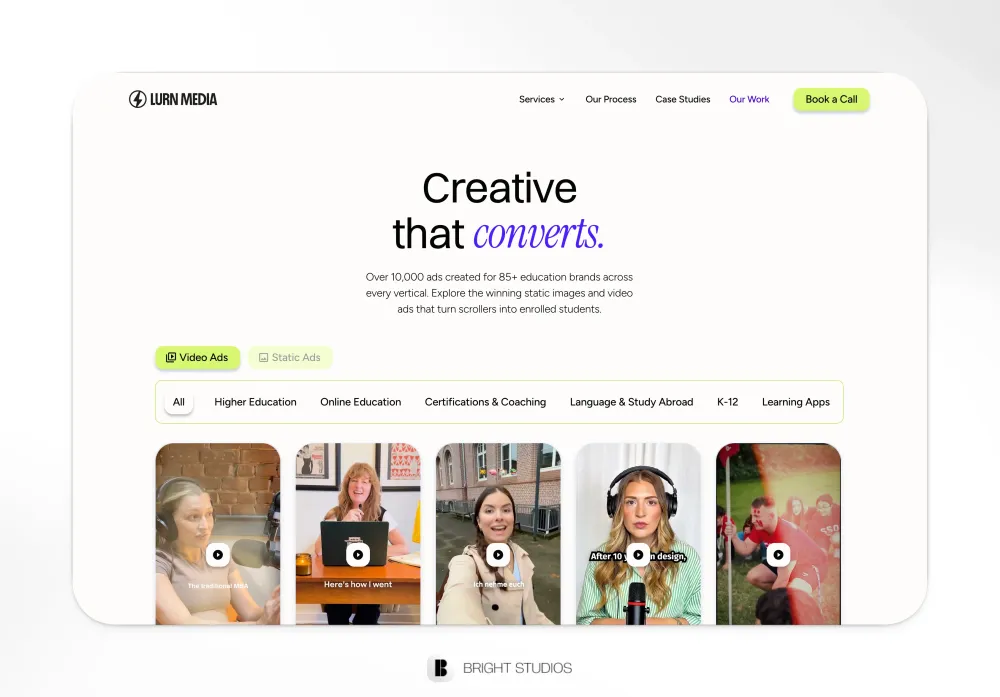 FRAMER WEBSITE FOR LURN MEDIA