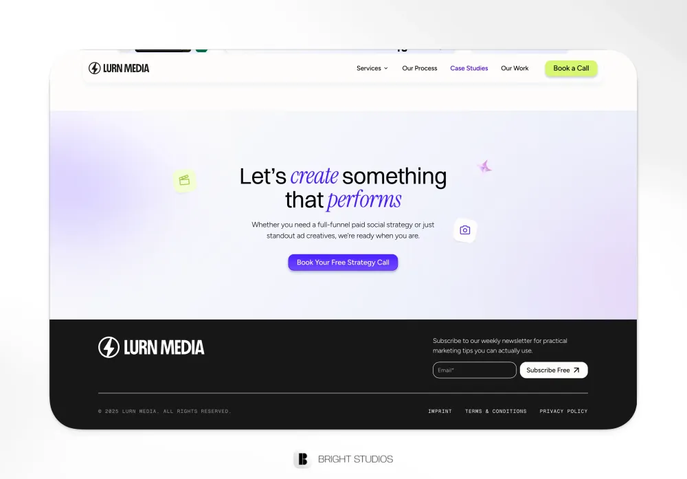 FRAMER WEBSITE FOR LURN MEDIA