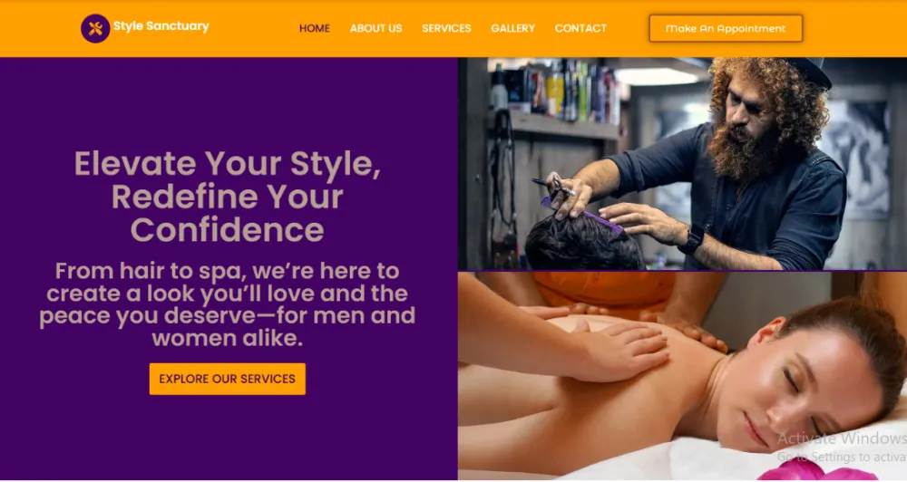 Booking Website (Saloon and Spa Service)