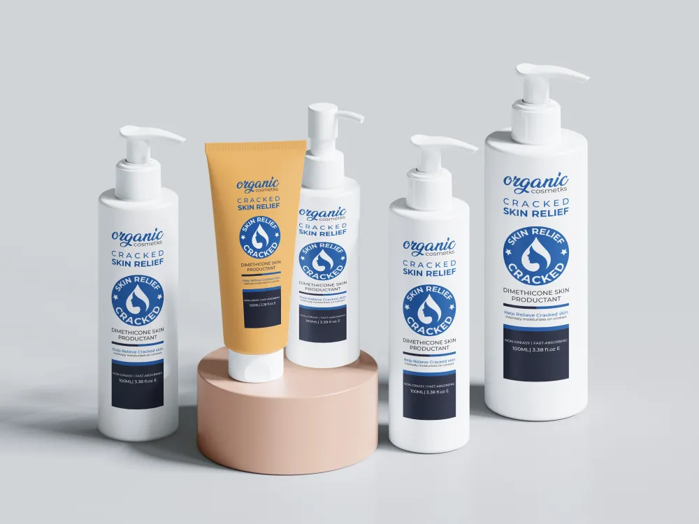 skin care product label design