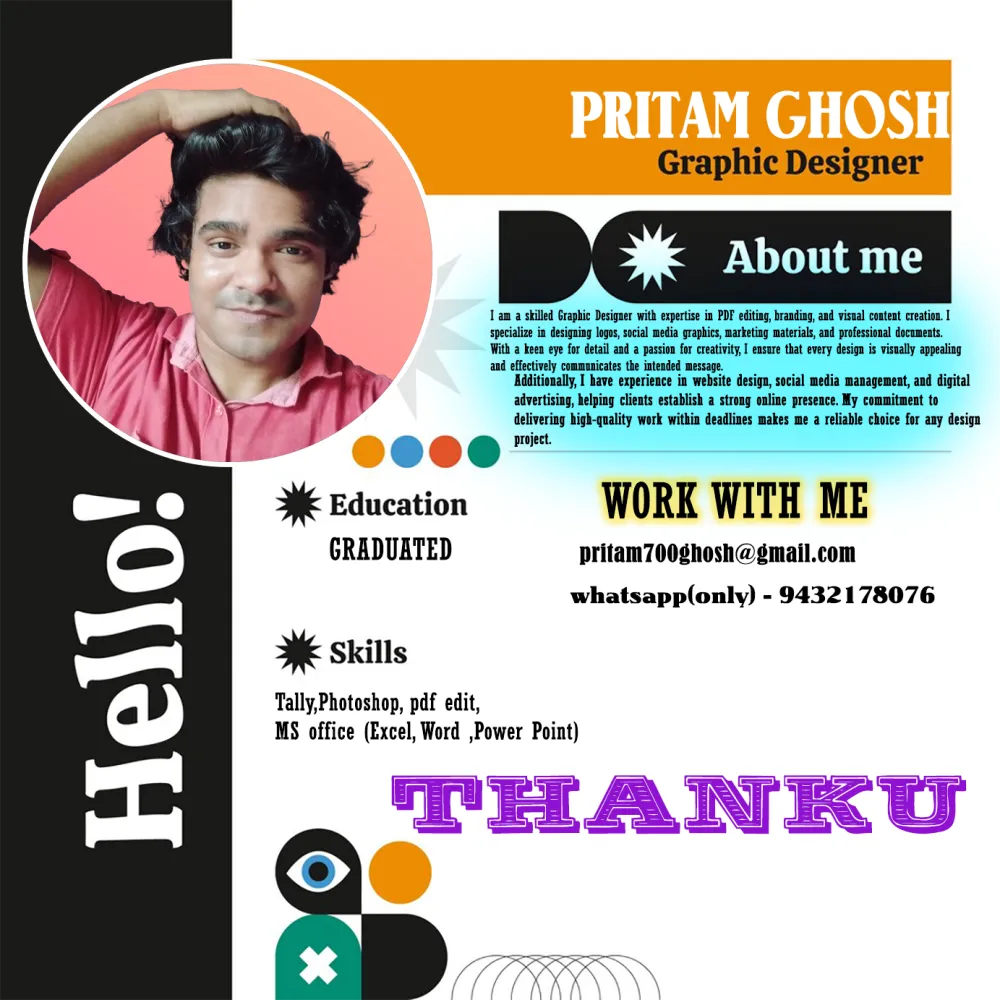 Graphic designer or data entry operator